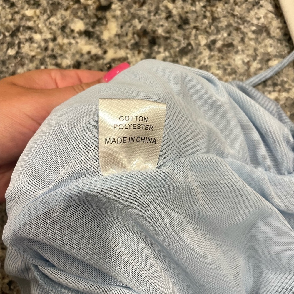 Hello Molly Blue Ruched Mini Dress - Picture 5 of 5